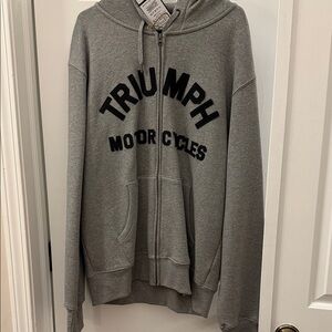 Triumph Charcoal Zip-Up Hoodie